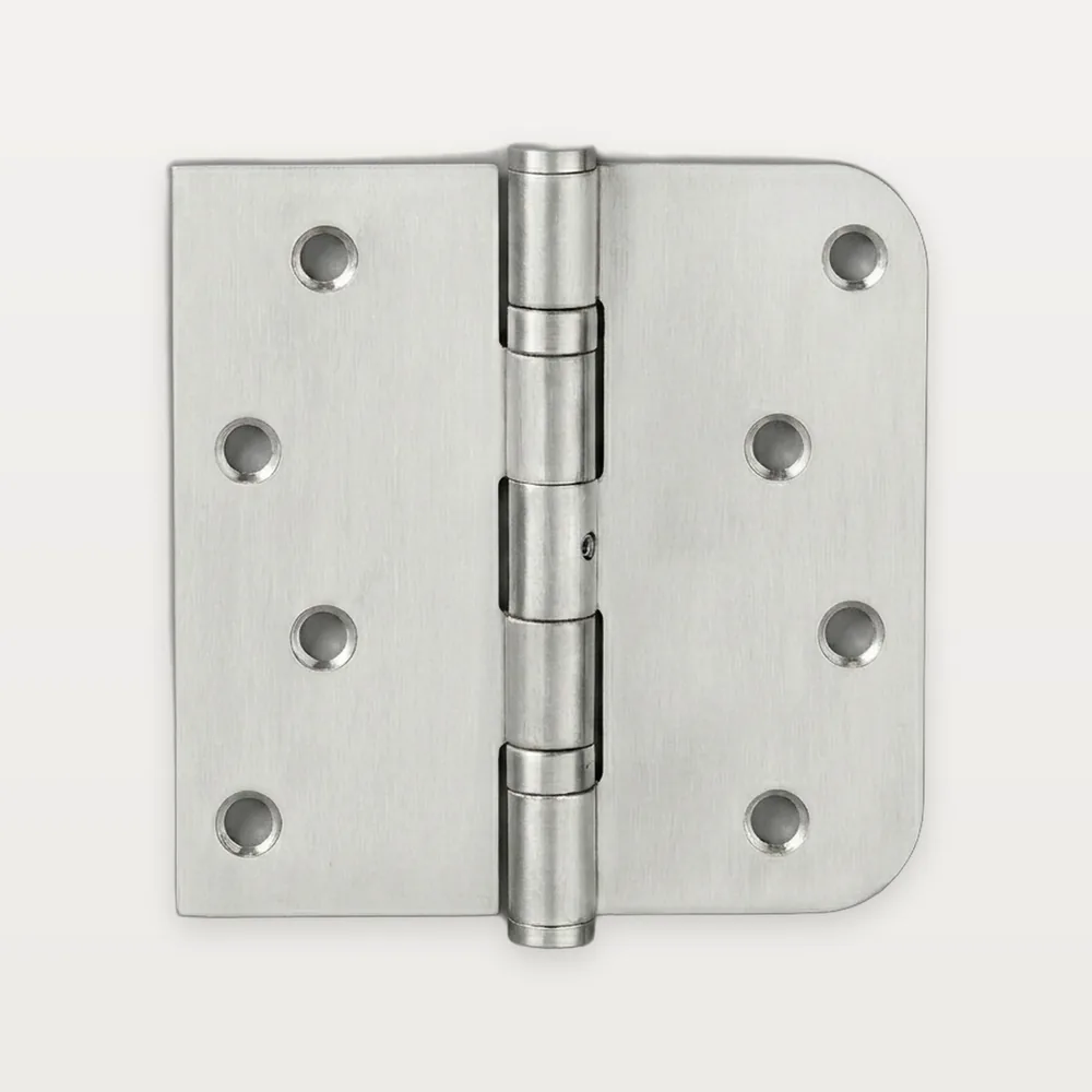 XH-A14 Stainless steel butt hinge, one radius corner, 2 ball bearings, non-removable pin