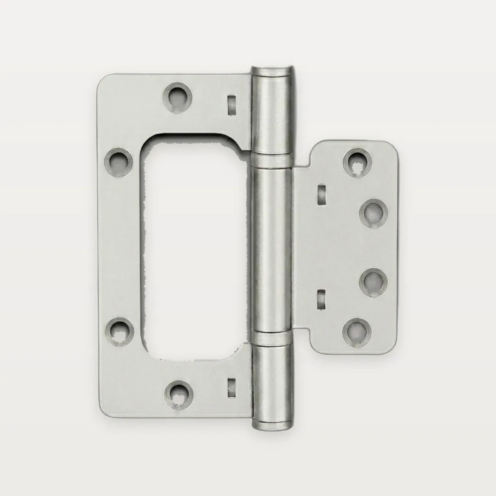 XH-A25 Stainless steel flush / mortise-free (butterfly) hinge with latch tabs, 2 ball bearings
