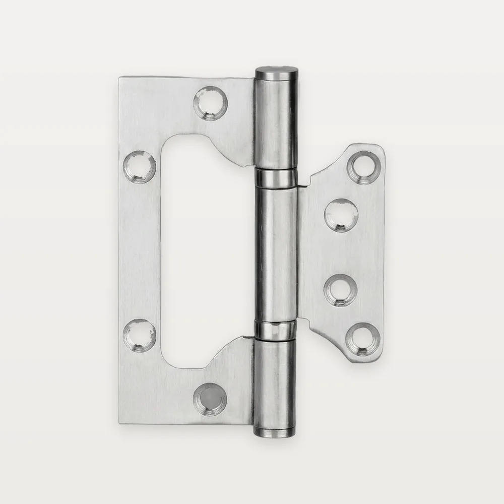 XH-A38 Stainless steel flush / mortise-free (butterfly) hinge, 2 ball bearings
