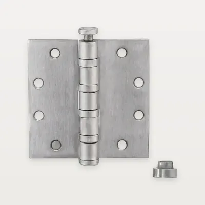 XH-A44 Stainless steel US-style heavy butt hinge, 4 ball bearings, non-removable pin