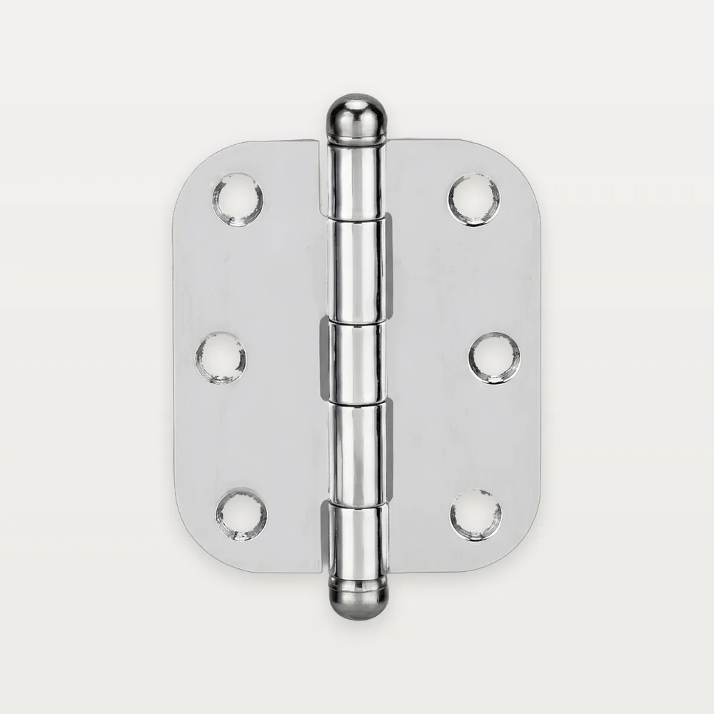 XH-R13 Iron butt hinge, radius corners, ball tips, plain