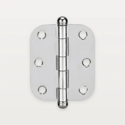 XH-R13 Iron butt hinge, radius corners, ball tips, plain